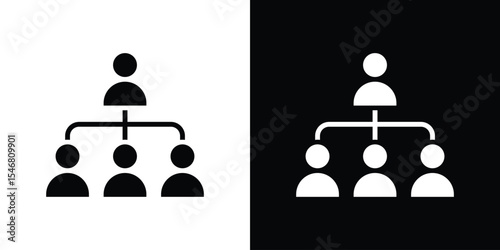 Hierarchical structure icon of a flat style vector