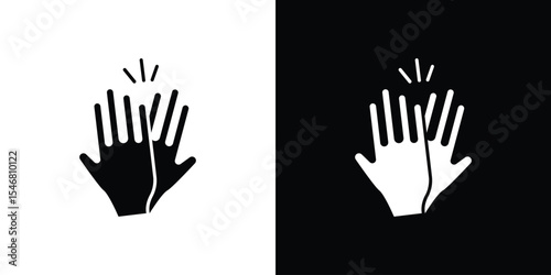 High Five icon of a flat style vector