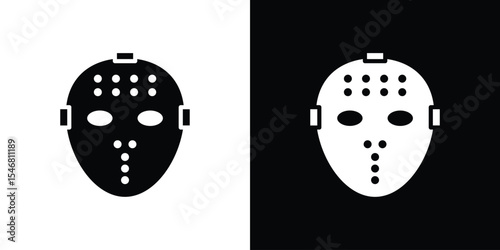 Hockey mask icon of a flat style vector