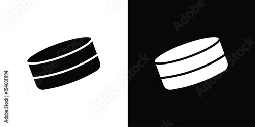 Hockey puck icon of a flat style vector