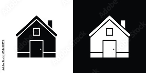 Home icon of a flat style vector