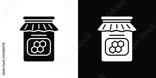 Honey jar icon of a flat style vector