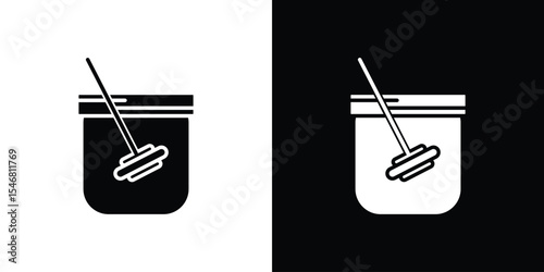 Honey pot icon of a flat style vector