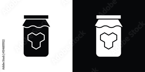 Honey pot icon of a flat style vector