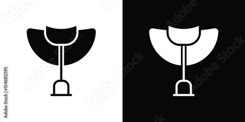 Horse saddle icon of a flat style vector