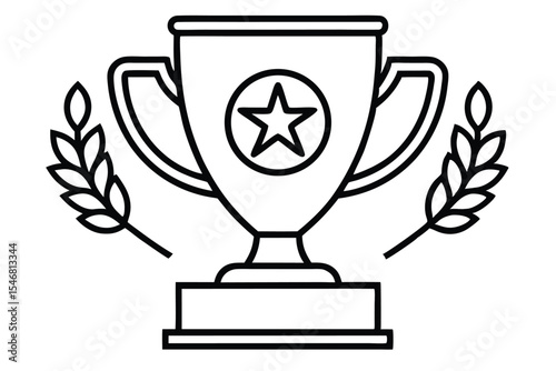 Represents achievement, victory, or a top award in competitions or recognition events. 