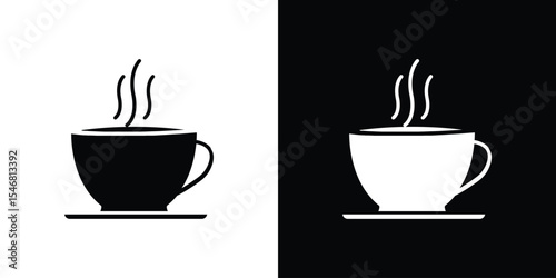 Hot drinks icon of a flat style vector