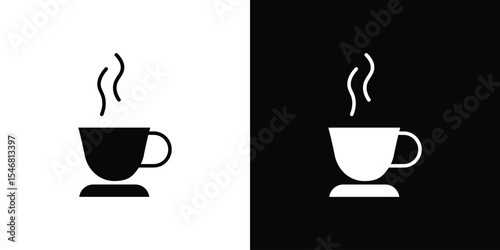 Hot drinks icon of a flat style vector