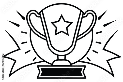 Represents achievement, victory, or a top award in competitions or recognition events. 