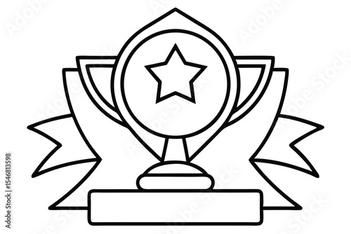 Represents achievement, victory, or a top award in competitions or recognition events. 