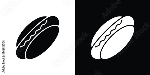 Hotdog icon of a flat style vector