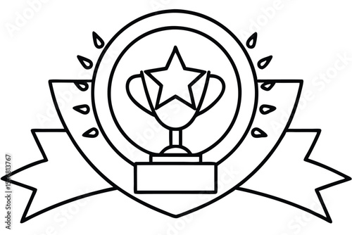 Represents achievement, victory, or a top award in competitions or recognition events. 