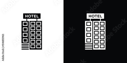 hotel icon of a flat style vector