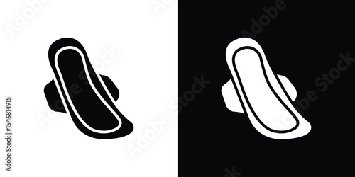 Hygienic pad icon of a flat style vector