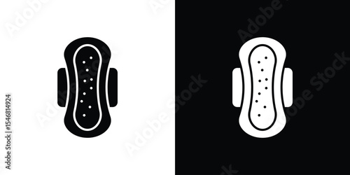 Hygienic pad icon of a flat style vector