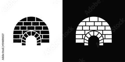 Igloo icon of a flat style vector