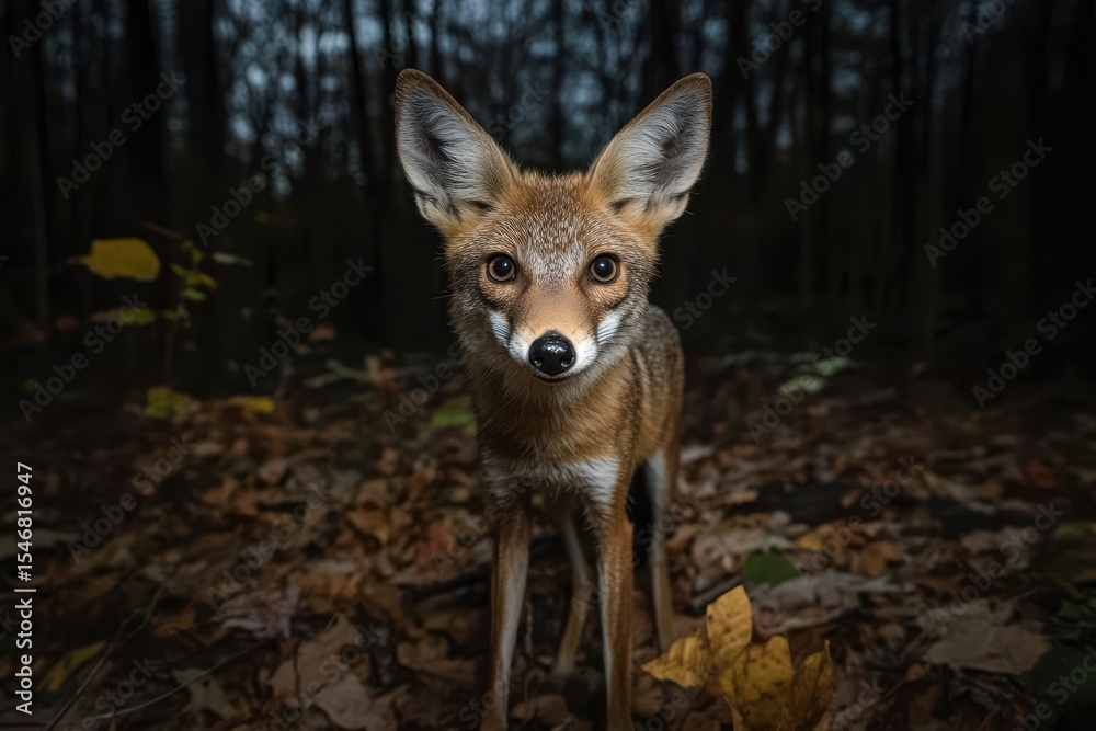 Wandering through the woods at night with a curious fox observing its surroundings, Animal POV Wandering Around Woods At Night Wandering through the woods at night with a curious fox observing its surroundings, Animal POV Wandering Around Woods At Night