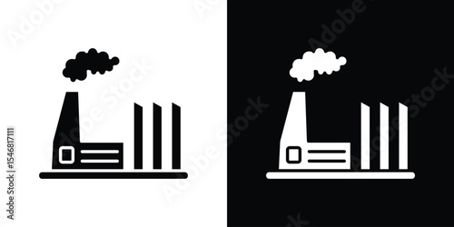 Industry icon of a flat style vector
