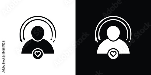 Influencer icon of a flat style vector