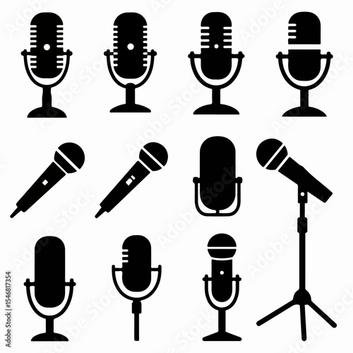 Microphone collection audio broadcasting equipment record sound