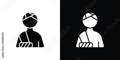 Injuries icon of a flat style vector