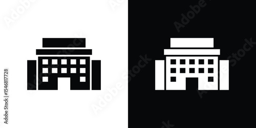 Institution icon of a flat style vector