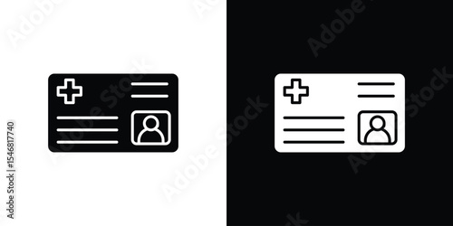Insurance card icon of a flat style vector