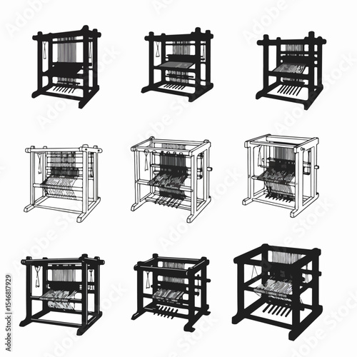 Loom weaving machine equipment for textile manufacture