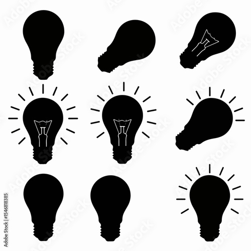 Light bulbs concept idea innovation think