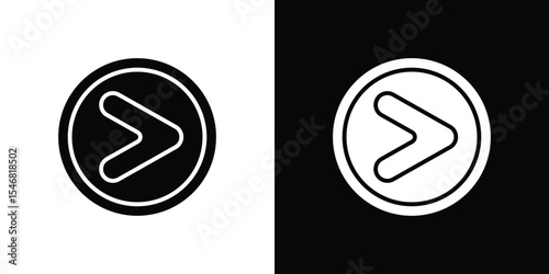 Is greater than icon of a flat style vector