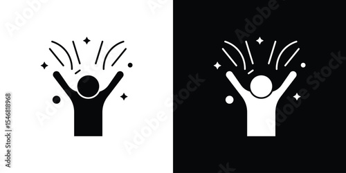 Joy icon of a flat style vector