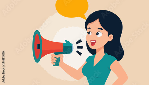 Did you know, fun fact, idea or advice message, useful knowledge or wisdom, expert information, explanation or solution, useful tips concept, woman talk on megaphone on did you know speech bubbl