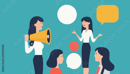Did you know, fun fact, idea or advice message, useful knowledge or wisdom, expert information, explanation or solution, useful tips concept, woman talk on megaphone on did you know speech bubbl