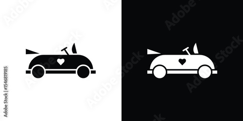 Just married icon of a flat style vector