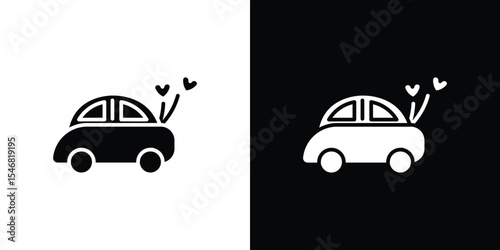 Just married icon of a flat style vector