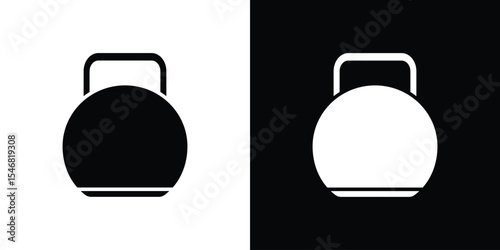 Kettlebell icon of a flat style vector