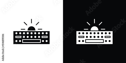 Keyboard brightness icon of a flat style vector