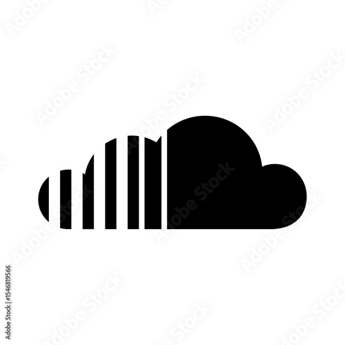 Striped Cloud Data Storage Secure Cloud Computing Icon