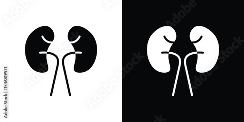 Kidney icon of a flat style vector