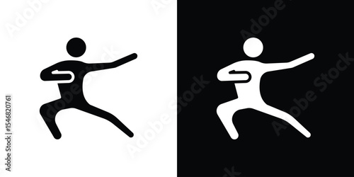 Kung fu icon of a flat style vector