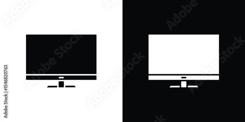 LCD icon of a flat style vector