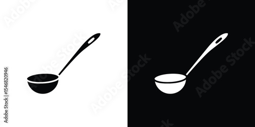 Ladle icon of a flat style vector