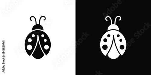 Ladybug icon of a flat style vector
