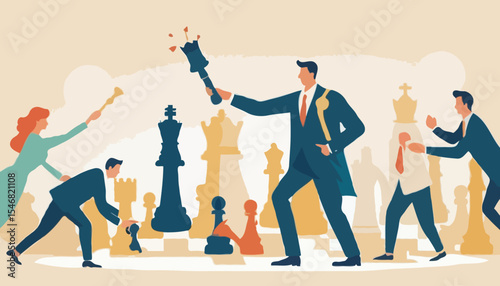 Succession planning, baton pass or relay responsibility, authority to employee, work delegation, support, appointment or mentorship concept, businessman boss on king chess baton pass to his successo