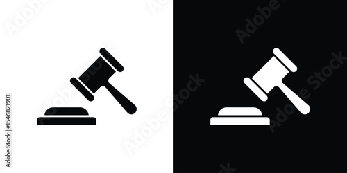 Law icon of a flat style vector
