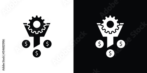 Lead generation icon of a flat style vector