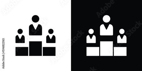 Leadership icon of a flat style vector