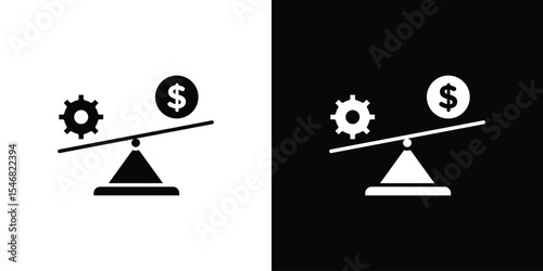 Leverage icon of a flat style vector