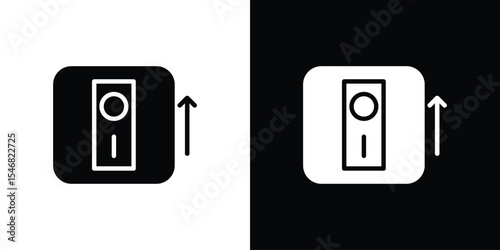 Light switch off icon of a flat style vector