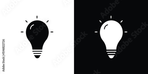 Lightbulb icon of a flat style vector
